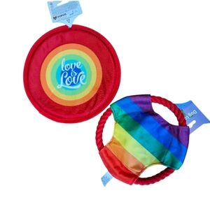 FOFOS Bundle of 2 Rainbow Pride Dog Toys